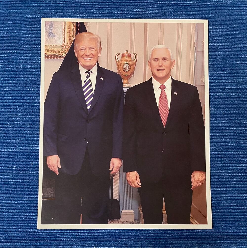 Oliver North Donald J Trump 8x10 Photo Print Freedom Alliance Military Veterans